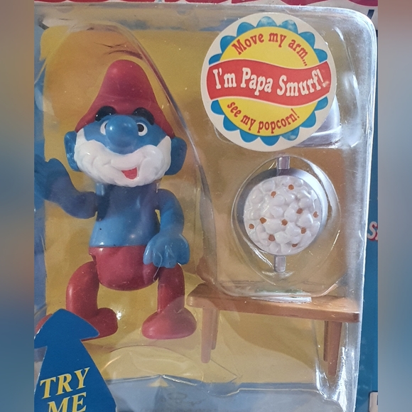1996 Irwin #13010 The Smurfs Papa Smurf Collectible Figurine Sealed - Picture 2 of 4